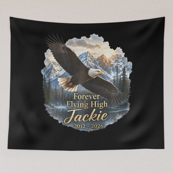 Item preview, Fly High Jackie Bald Eagle Memorial Mountain Nature designed and sold by JamesCrArt.