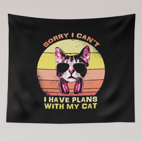 Item preview, Funny Cat With Sunglasses Plans With My Cat designed and sold by OlyvieArt.