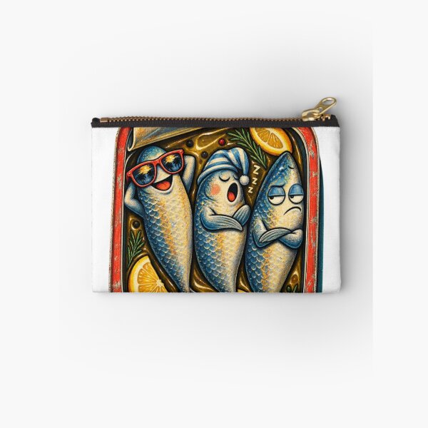 Item preview, Funny Sardines in a Tin – Retro Vintage Fish Cartoon designed and sold by Louliloulita.