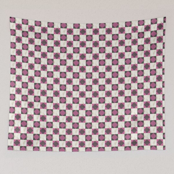 Item preview, Pink Black Diamond Checkered Pattern designed and sold by Zaya_art.