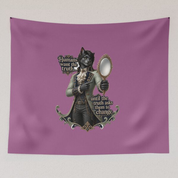 Item preview, Truth and Change – Philosophical Cat Quote designed and sold by VolkovaLenaArt.