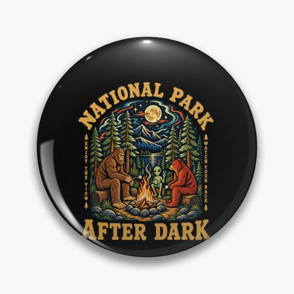 Item preview, Watch Your Back After Dark National Park Campfire designed and sold by elderberry.