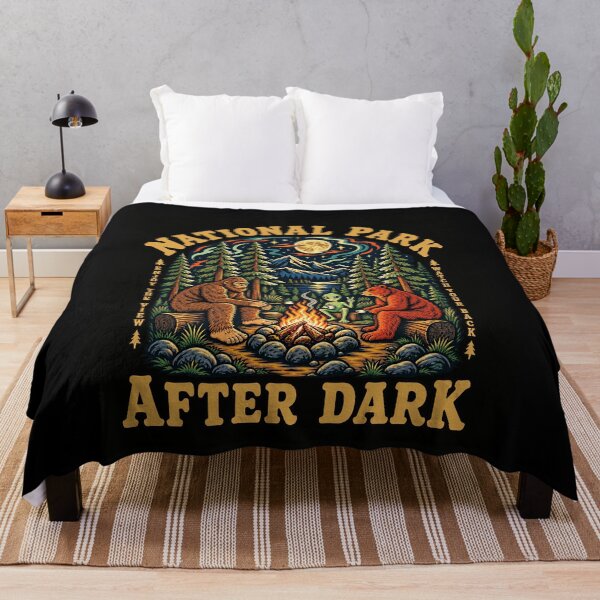 Item preview, Watch Your Back After Dark National Park Campfire designed and sold by elderberry.