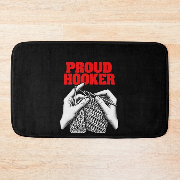 Item preview, Proud Hooker Yarn Crochet Pun designed and sold by elderberry.