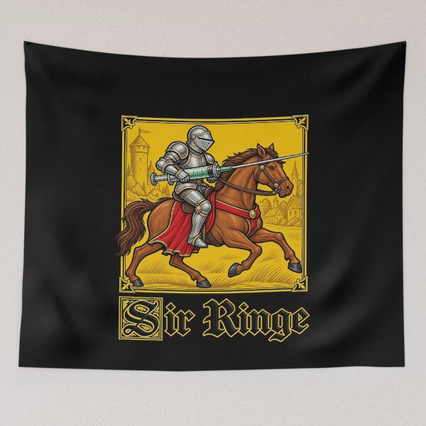 Item preview, Sir Ringe Medieval Knight and Syringe Pun designed and sold by elderberry.