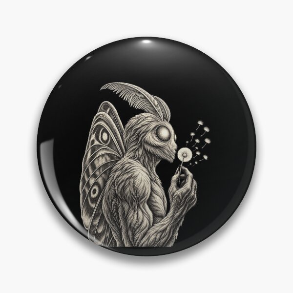Item preview, Funny Moth Creature Man Blowing Dandelion Seeds Art designed and sold by elderberry.