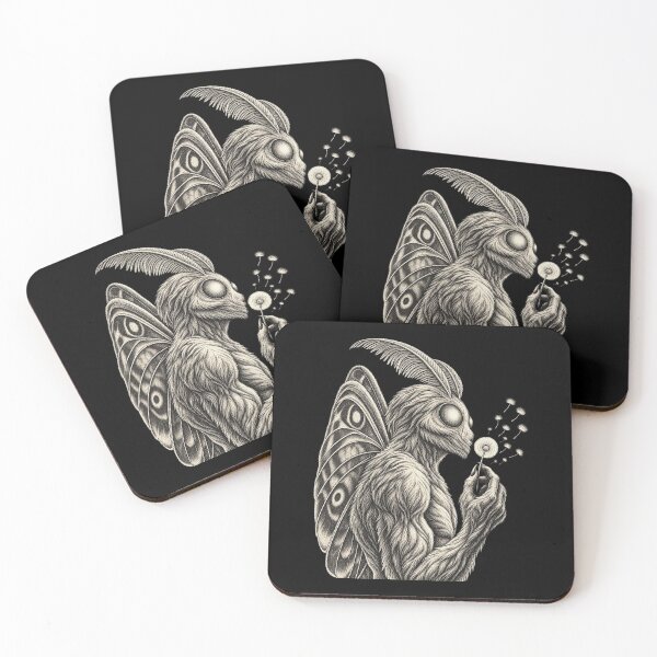 Item preview, Funny Moth Creature Man Blowing Dandelion Seeds Art designed and sold by elderberry.