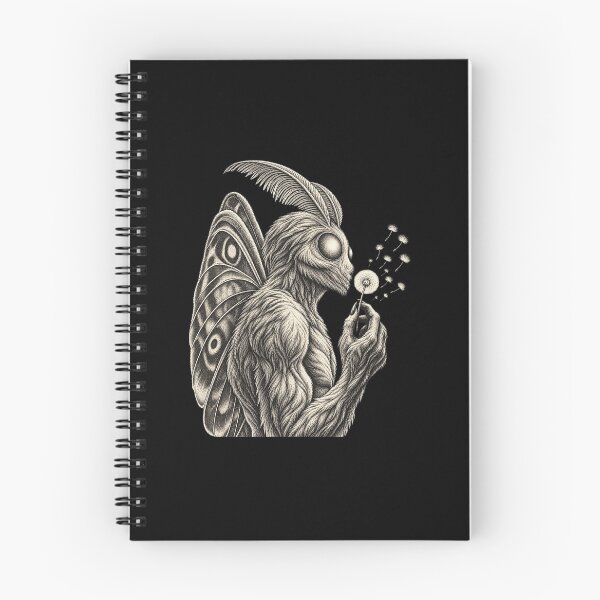 Item preview, Funny Moth Creature Man Blowing Dandelion Seeds Art designed and sold by elderberry.