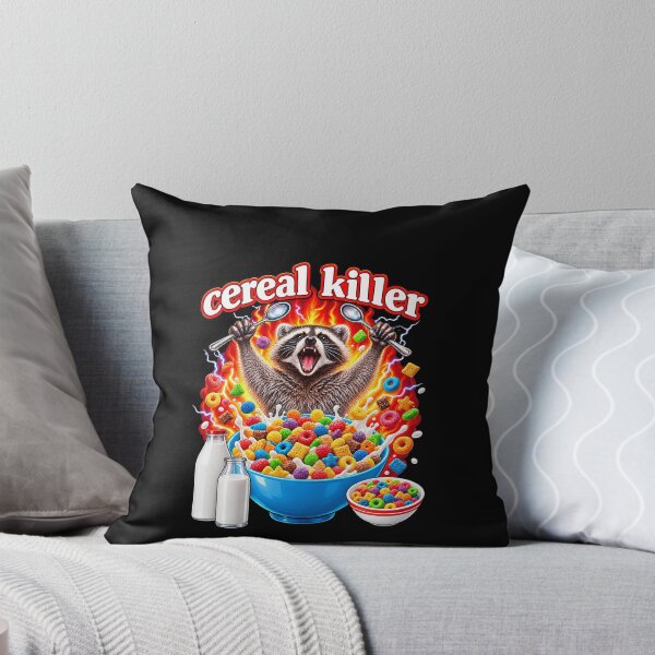 Item preview, Cereal Killer Raccoon Breakfast Pun designed and sold by elderberry.
