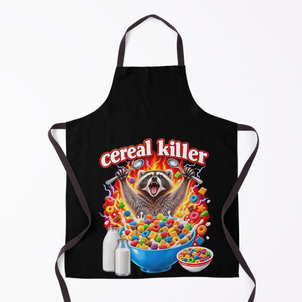 Item preview, Cereal Killer Raccoon Breakfast Pun designed and sold by elderberry.