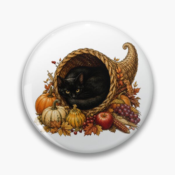 Item preview, Harvest Cat Napping in Cornucopia designed and sold by Giddy Bear Gifts.