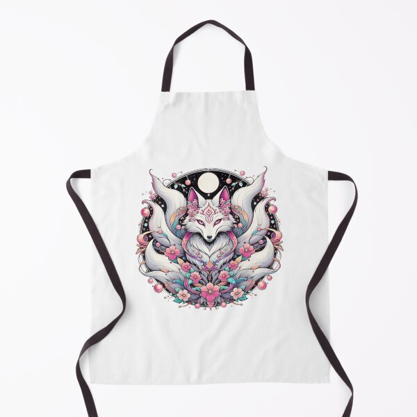 Item preview, Enchanting Kitsune Surrounded By Flowers And Moonlit Magic LIMITED EDITION designed and sold by YoussefQarbi.