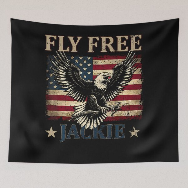 Item preview, Jackie And Shadow Eagle Family Nature Retro Fly High Jackie designed and sold by JamesCrArt.