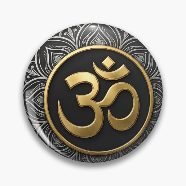 Item preview, Gold Om Lotus Mandala Spiritual Art designed and sold by hutofdesigns.