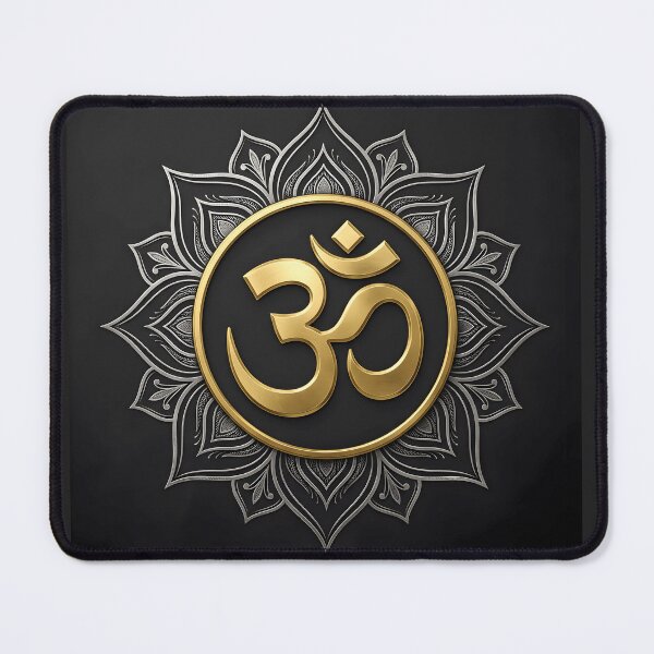 Item preview, Gold Om Lotus Mandala Spiritual Art designed and sold by hutofdesigns.