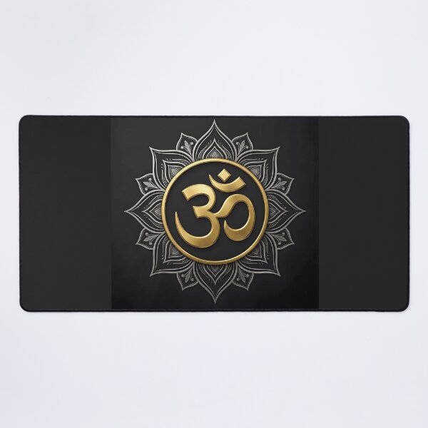 Item preview, Gold Om Lotus Mandala Spiritual Art designed and sold by hutofdesigns.