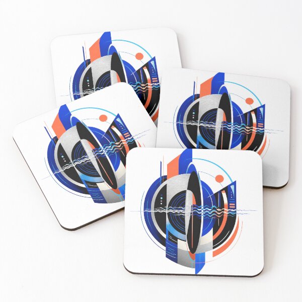 Item preview, Signal Drift – Futuristic Geometric Abstract Design designed and sold by MotasDesigns.