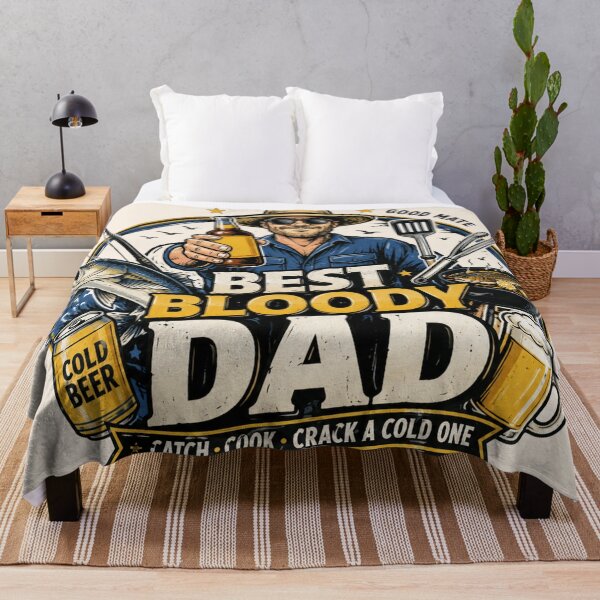 Item preview, Best Bloody Dad Australia Catch Cook Crack A Cold One Fishing BBQ Tee designed and sold by Yellowriversss.