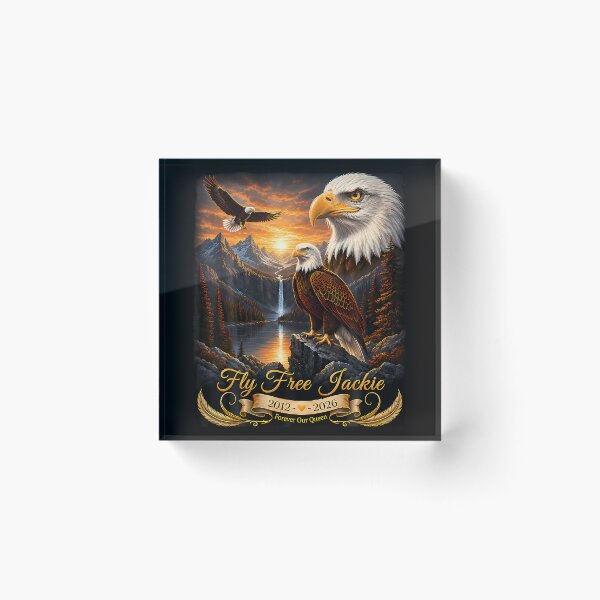 Item preview, Fly Free Jackie The Big Bear Bald Eagle Memorial Tribute designed and sold by JamesCrArt.