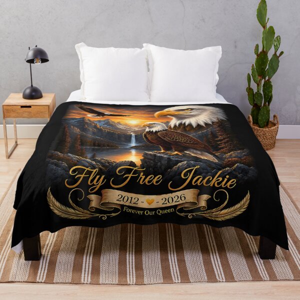 Item preview, Fly Free Jackie The Big Bear Bald Eagle Memorial Tribute designed and sold by JamesCrArt.