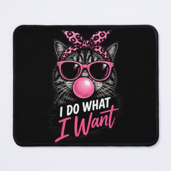 Item preview, I Do What I Want Pink Cat Attitude Sunglasses designed and sold by WOWART69.