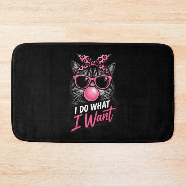 Item preview, I Do What I Want Pink Cat Attitude Sunglasses designed and sold by WOWART69.