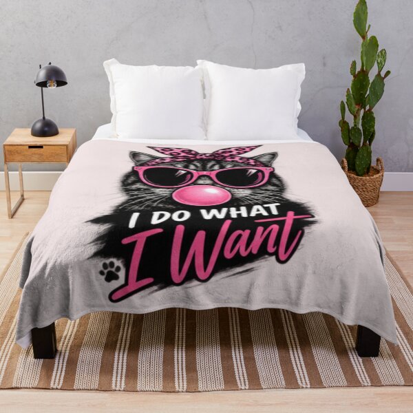 Item preview, I Do What I Want Pink Cat Attitude Sunglasses designed and sold by WOWART69.