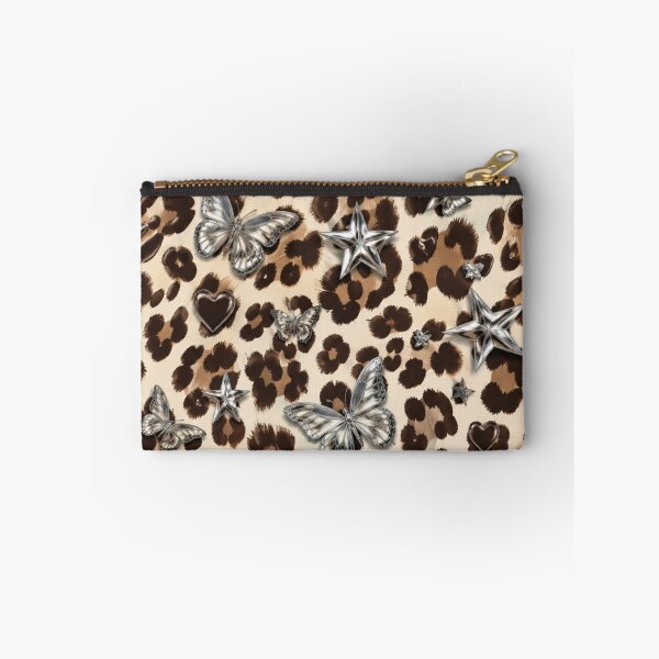 Item preview, Y2K Silver Chrome Leopard Print Butterfly Stars Pattern designed and sold by PACS0011.