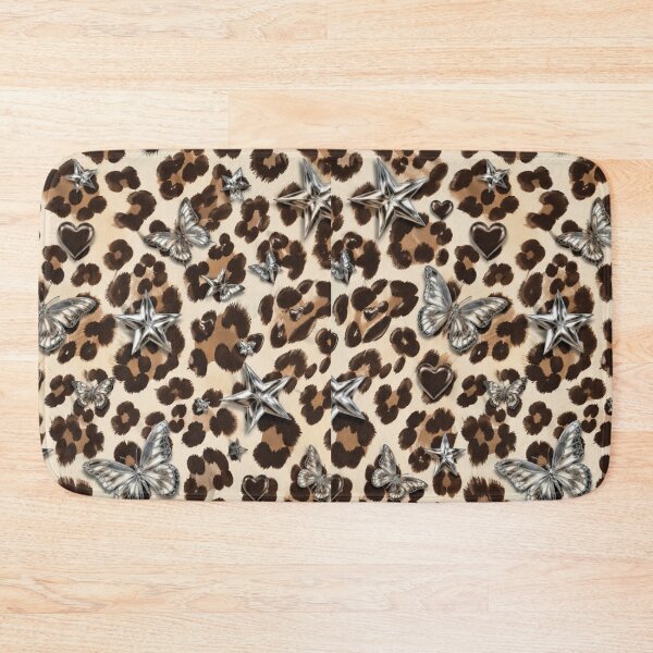 Item preview, Y2K Silver Chrome Leopard Print Butterfly Stars Pattern designed and sold by PACS0011.