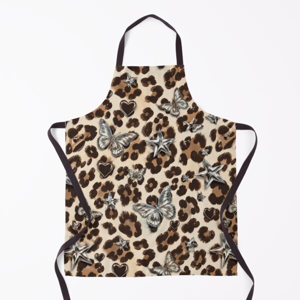 Item preview, Y2K Silver Chrome Leopard Print Butterfly Stars Pattern designed and sold by PACS0011.