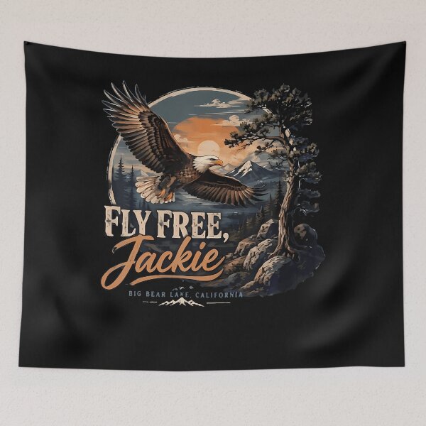 Item preview, Vintage Jackie Fly Free Big Bear Eagle Forever Our Queen designed and sold by JamesCrArt.
