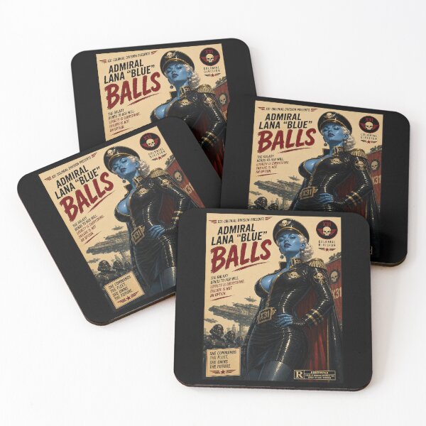 Item preview, Admiral Lana Blue Balls Vintage Sci-Fi Movie Poster designed and sold by obstinator.