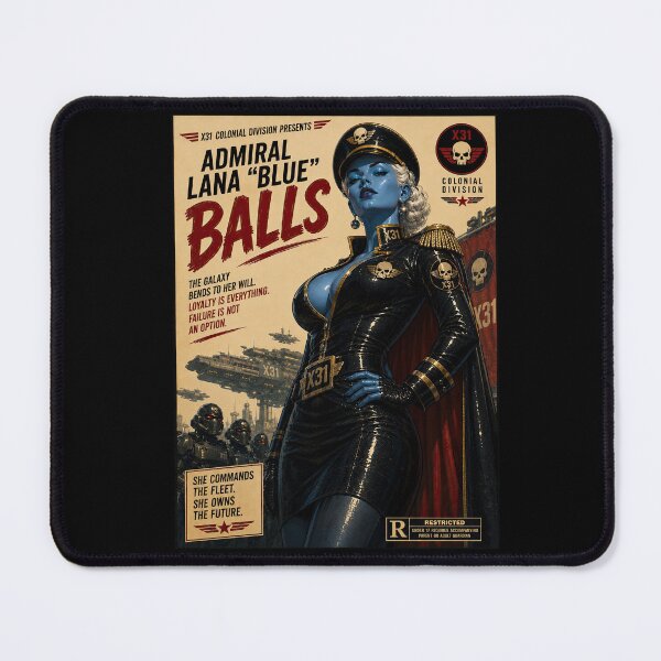 Item preview, Admiral Lana Blue Balls Vintage Sci-Fi Movie Poster designed and sold by obstinator.