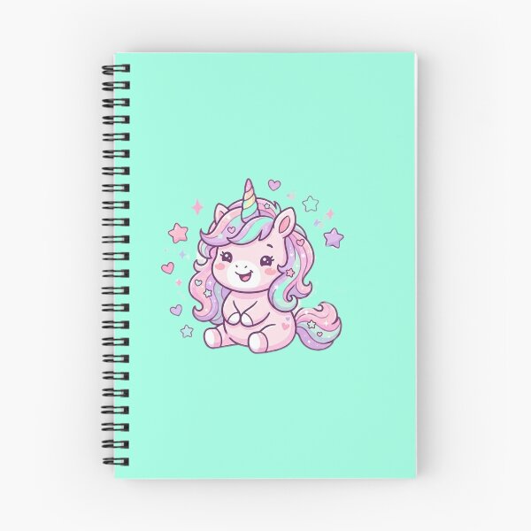 Artikelvorschau, Niedliche Kawaii-Illustration eines pastellfarbenen Babyeinhorns entworfen und verkauft von Tinydoodlenest .
