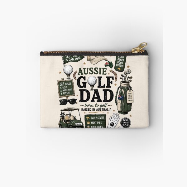 Item preview, Aussie Golf Dad Collage Born To Golf Raised In Australia Golf Dad Life Tee designed and sold by Yellowriversss.
