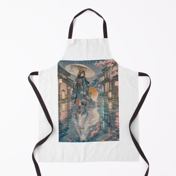 Item preview, Urban Neon Fox Vintage Japanese Kitsune Girl Ukiyoe Woodblock LIMITED EDITION designed and sold by YoussefQarbi.