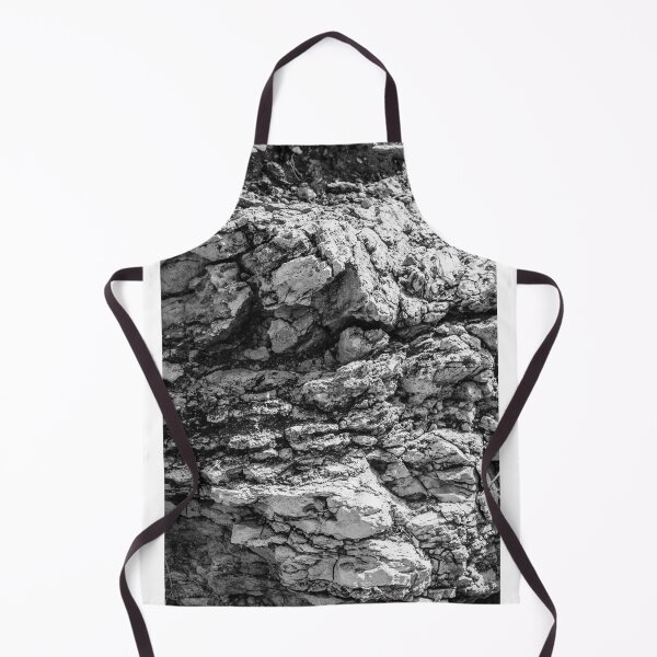 Item preview, Rugged Rock Texture Close-Up In Black And White Showing Layered Stone And Geological Detail designed and sold by Nmallia.