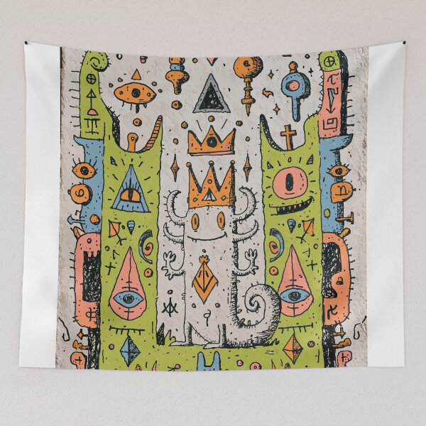 Item preview, Vibrant Esoteric Creature Folk Art Design designed and sold by Romgora.