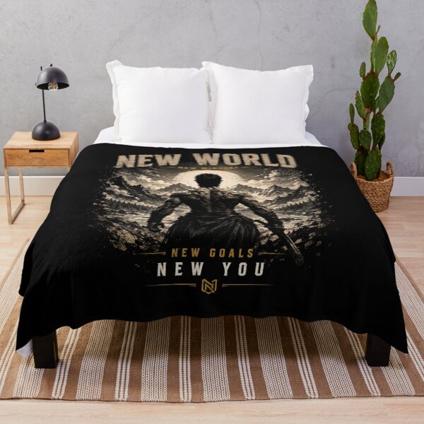 Item preview, New World New Mindset New Goals New You – Warrior Mountain Gym Motivation designed and sold by DreamcraftLK.