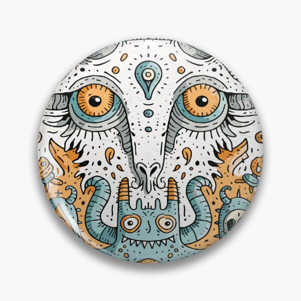Item preview, Whimsical Occult Goat Head Creature Illustration designed and sold by Romgora.