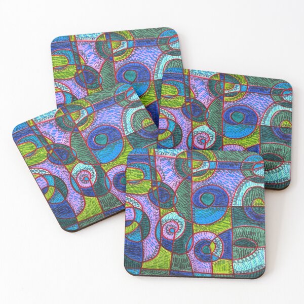 Item preview, Cool Tones Maximalist Spiral Design designed and sold by Honeybee Cameron.