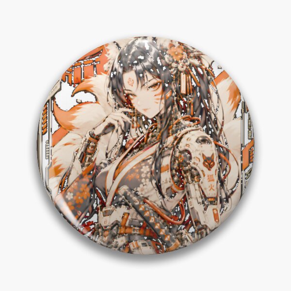 Item preview, Cyberpunk Kitsune Girl Retro Anime Fox Spirit PERFECT GIFT FOR YOU AND FRIENDS designed and sold by YoussefQarbi.