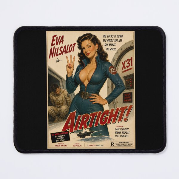 Item preview, Eva Nilsalot Airtight Vintage Sci-Fi Movie Poster designed and sold by obstinator.