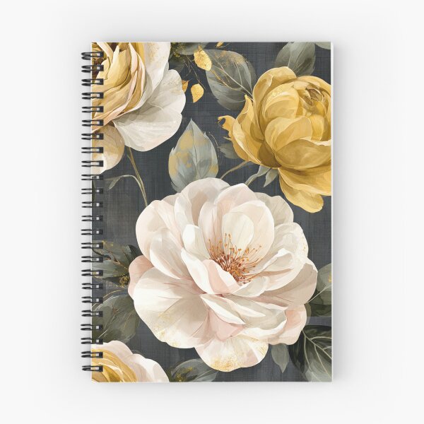 Item preview, Golden Ivory Roses on Midnight Botanical designed and sold by haleymaree.