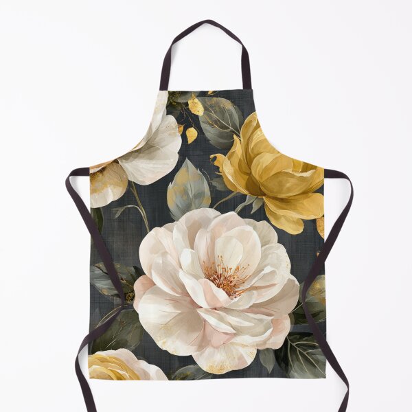 Item preview, Golden Ivory Roses on Midnight Botanical designed and sold by haleymaree.