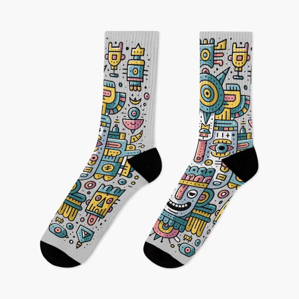 Item preview, Abstract Tribal Robot Doodle Totem designed and sold by Romgora.