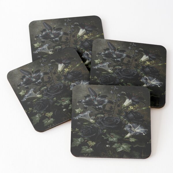 Item preview, Gothic Black Rose Bouquet | Dark Romantic Floral Painting designed and sold by cr6zym1nd.