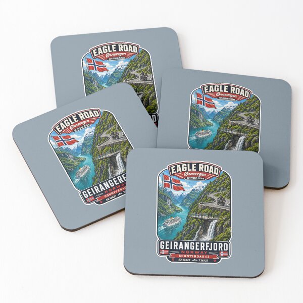 Item preview, Eagle Road Norway Geiranger Scenic Mountain Pass Motorcycle Sticker TShirt 05 designed and sold by OuterShellUK.