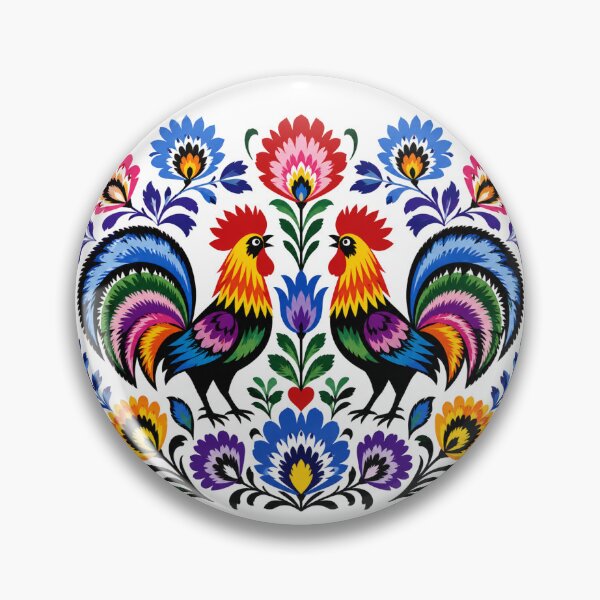 Item preview, Polish Wycinanki Inspired Rooster Folk Art designed and sold by Myra365Art.