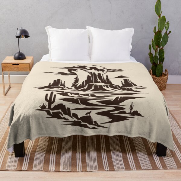 Item preview, American Desert Wolf - Western Wilderness Landscape designed and sold by JonelCrafts.